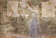 Berthe Morisot The woman Air dress oil painting picture wholesale